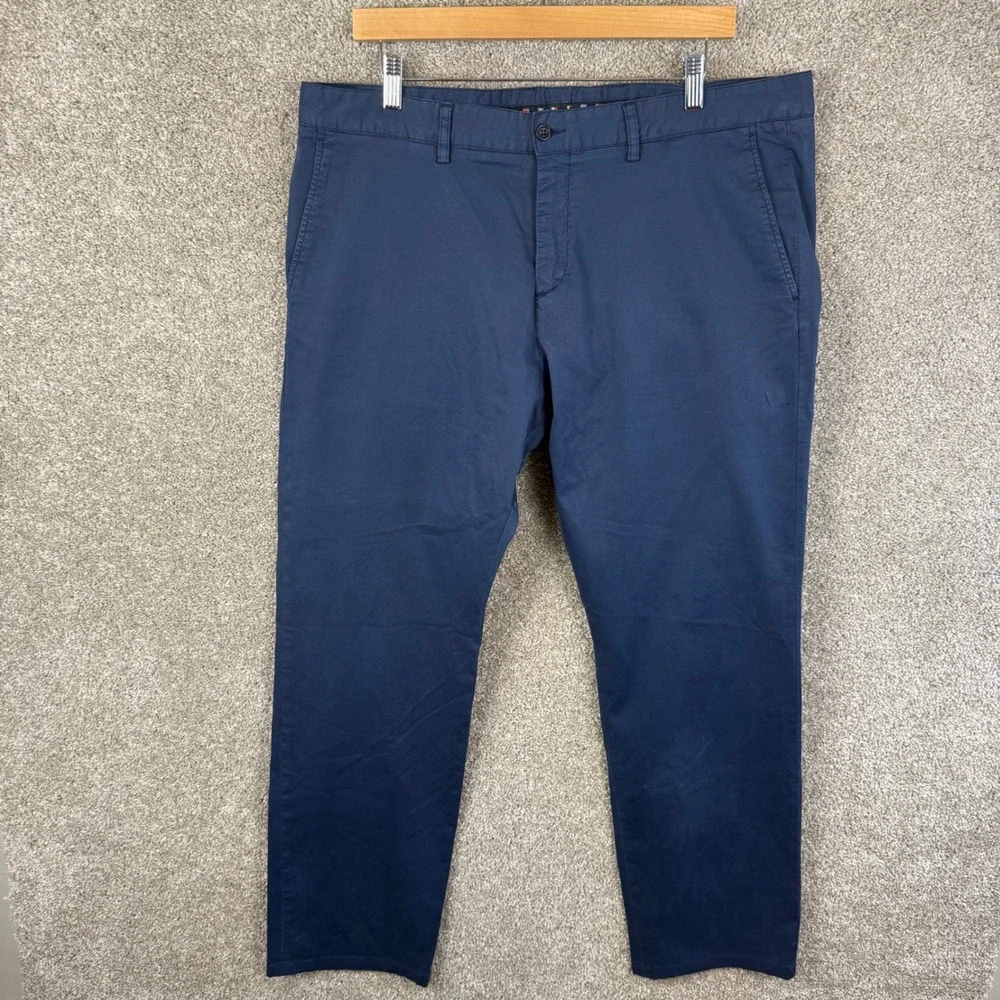 Paul & Shark Yachting Mens Navy Blue Chino Trousers Made in Italy 38x31